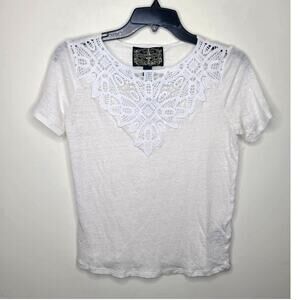 James Coviello / Anthropologie white linen shirt - small